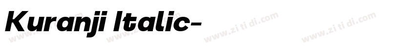 Kuranji Italic字体转换